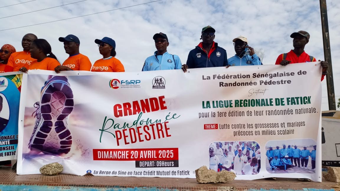 Randonnée pédestre nationale à Fatick : une marche de sensibilisation contre les mariages et grossesses précoces en milieu scolaire